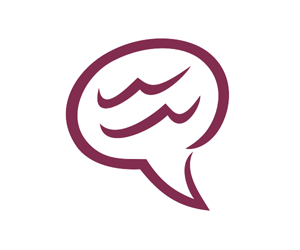 a stylized drawing of a speech bubble that links to the Conlangs page